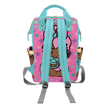 Load image into Gallery viewer, Pink and Blue Stars Personalized Diaper Bag