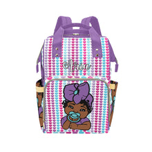 Load image into Gallery viewer, Colorful Hearts Personalized Diaper Bag