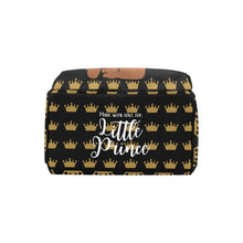 Load image into Gallery viewer, Black and Gold Little Prince Diaper Bag