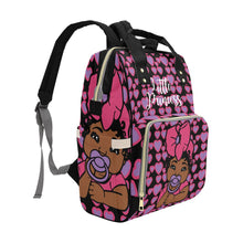 Load image into Gallery viewer, Pink and Purple Hearts Little Princess Diaper Bag