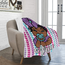 Load image into Gallery viewer, Spring Hearts Personalized Baby Blanket