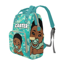 Load image into Gallery viewer, Green Camo Personalized Diaper Bag