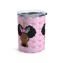 Load image into Gallery viewer, Unicorn Rainbow Puff Girl 10oz Tumbler