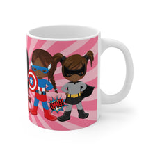 Load image into Gallery viewer, Black Girl Superhero 11oz Mug (Pink)