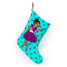 Load image into Gallery viewer, Girls Rule The World Christmas Stocking (Blue)