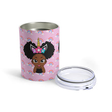 Load image into Gallery viewer, Unicorn Rainbow Puff Girl 10oz Tumbler