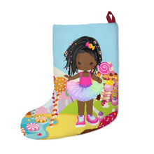 Load image into Gallery viewer, Candy Girl Braided Christmas Stocking