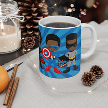 Load image into Gallery viewer, Black Boy Superhero 11oz Mug (Dark Blue)