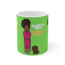 Load image into Gallery viewer, Always Cute Always Smart 11oz Ceramic Mug (Lime)