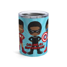 Load image into Gallery viewer, Black Boy Superhero 10oz Tumbler (Light Blue)