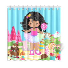 Load image into Gallery viewer, Candy Girl Curly Shower Curtain