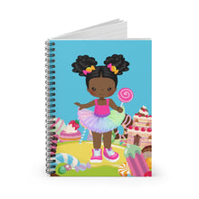 Load image into Gallery viewer, Candy Girl Afro Puff Spiral Notebook