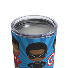 Load image into Gallery viewer, Black Boy Superhero 10oz Tumbler (Dark Blue)
