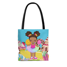 Load image into Gallery viewer, Candy Girl Afro Puff Tote Bag (Light Brown)