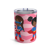 Load image into Gallery viewer, Black Girl Superhero 10oz Tumbler (Pink)
