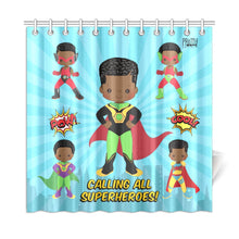 Load image into Gallery viewer, Superhero Boys Shower Curtain