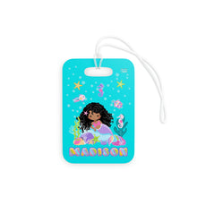 Load image into Gallery viewer, Curly Mermaid Personalized Luggage Tag