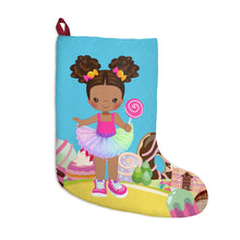 Load image into Gallery viewer, Candy Girl Afro Puff Christmas Stocking (Light Brown)