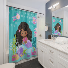Load image into Gallery viewer, Curly Mermaid Shower Curtain