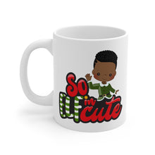Load image into Gallery viewer, So Elfin Cute Black Boy Christmas Mug