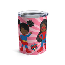 Load image into Gallery viewer, Black Girl Superhero 10oz Tumbler (Pink)