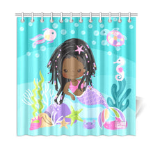 Load image into Gallery viewer, Braided Mermaid Shower Curtain