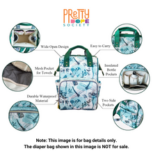 Load image into Gallery viewer, Cream and Crimson Headwrap Baby Girl Personalized Diaper Bag
