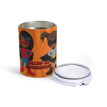 Load image into Gallery viewer, Black Girl Superhero 10oz Tumbler (Orange)