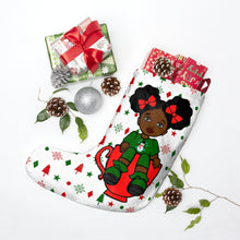 Load image into Gallery viewer, Afro Puff Cutie Christmas Stocking