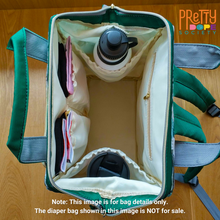 Load image into Gallery viewer, Personalized Gray, Teal, & Purple Basketball Boy Diaper Bag