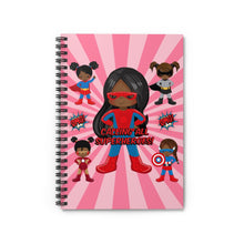 Load image into Gallery viewer, Black Girl Superhero Spiral Notebook (Pink)