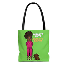 Load image into Gallery viewer, Always Cute Always Smart Tote Bag (Lime)