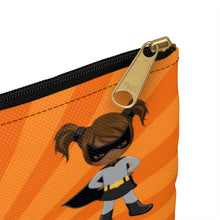 Load image into Gallery viewer, Black Girl Superhero Accessory Pouch (Orange)