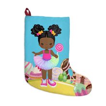 Load image into Gallery viewer, Candy Girl Afro Puff Christmas Stocking