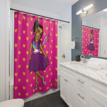 Load image into Gallery viewer, Girls Rule the World Shower Curtain (Pink)