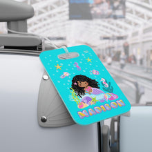 Load image into Gallery viewer, Curly Mermaid Personalized Luggage Tag