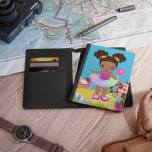 Load image into Gallery viewer, Candy Girl Afro Puff Passport Cover (Light Brown)