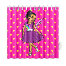 Load image into Gallery viewer, Girls Rule the World Shower Curtain (Pink)