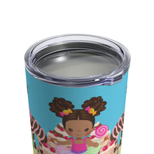 Load image into Gallery viewer, Candy Girl Afro Puff 10oz Tumbler (Light Brown)