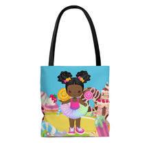 Load image into Gallery viewer, Candy Girl Afro Puff Tote Bag