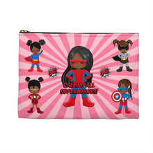 Load image into Gallery viewer, Black Girl Superhero Accessory Pouch (Pink)