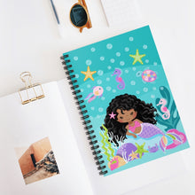 Load image into Gallery viewer, Curly Mermaid Spiral Notebook