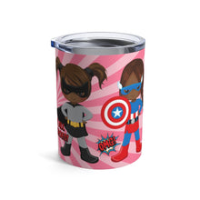 Load image into Gallery viewer, Black Girl Superhero 10oz Tumbler (Pink)