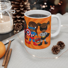 Load image into Gallery viewer, Black Girl Superhero 11oz Mug (Orange)