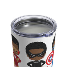 Load image into Gallery viewer, Black Boy Superhero 10oz Tumbler (White)