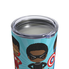 Load image into Gallery viewer, Black Boy Superhero 10oz Tumbler (Light Blue)