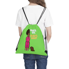 Load image into Gallery viewer, Always Cute Always Smart Drawstring Bag (Lime)