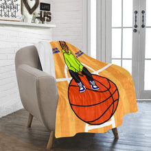 Load image into Gallery viewer, Black Boy Basketball Blanket