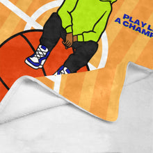 Load image into Gallery viewer, Black Boy Basketball Blanket
