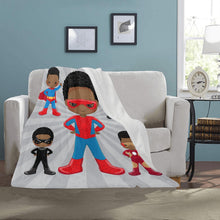 Load image into Gallery viewer, Black Boy Superhero Blanket - Vol 2
